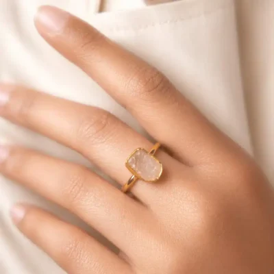 Rose Quartz Ring Raw