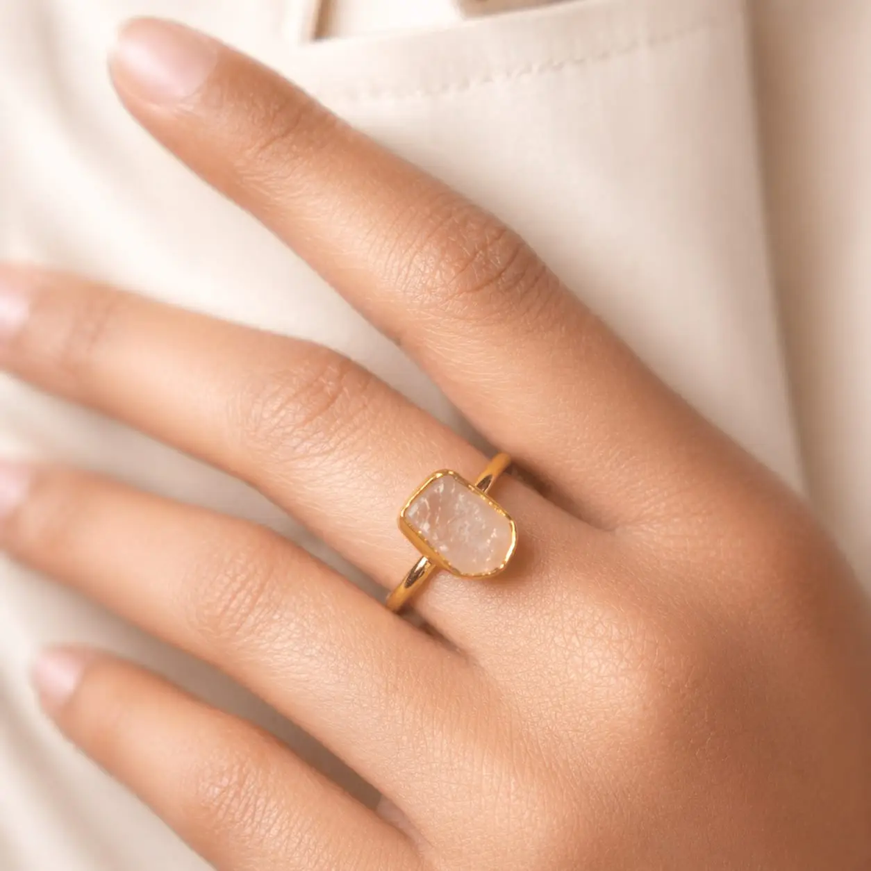 Rose Quartz Ring Raw